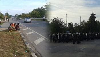 สลายม็อบยางควนหนองหงส์เปิดถนนแล้ว-ไร้ปะทะ 