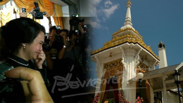 ‘หมอนิ่ม’ ร่ำไห้ในพิธีพระราชทานเพลิงศพ เอ็กซ์-จักรกฤษณ์