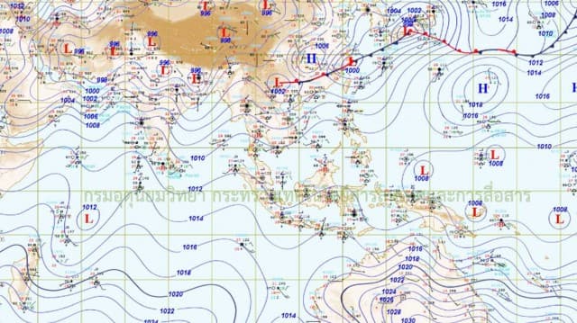 อุตุฯพยากรณ์ 24 ชม.ข้างหน้า กทม.-ปริมณฑลมีฝนฟ้าคะนองช่วงบ่ายถึงค่ำ