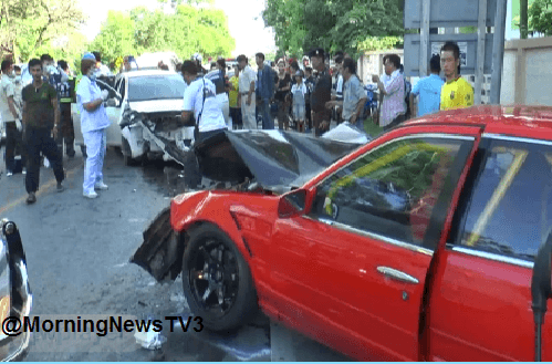 วัยรุ่นขับเก๋งแต่งซิ่งชนประสานงารถเก๋ง สาวเจ้าหน้าที่มหาวิทยาลัยใน จ.ลพบุรีดับ 