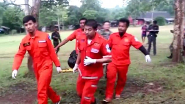 ชายกัมพูชาพลัดตกผาเสียชีวิต ขณะหลบหนีการจับกุมตัดไม้พะยูงป่าทับลาน