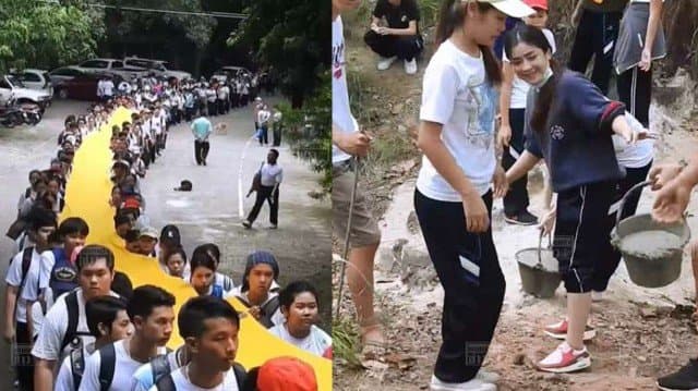 ชื่นชม! มสด.ศูนย์ลำปาง รับน้องสร้างสรรค์พาขึ้นม่อนห่มผ้าพระธาตุ-สร้างฝาย