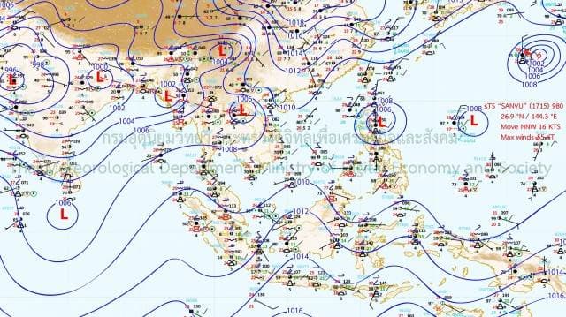 ร่องมรสุมเป็นเหตุ ส่งผลเหนือ-อีสานมีฝนตกหนักต่อไป ขณะกลาง-ตะวันออกฝนยังตกหลายพื้นที่