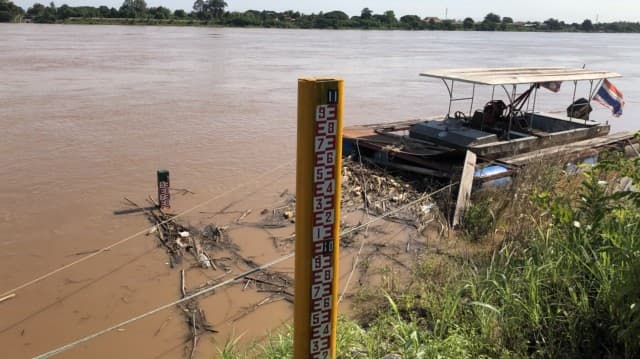 ชาวหนองคายจับตา ระดับแม่น้ำโขงขึ้นพรวดวันเดียวเกือบ 2 เมตร 