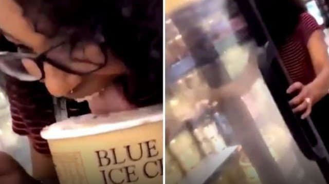 ชาวเน็ตยี้! คลิปวัยรุ่นเล่นพิเรนทร์เลียไอติมทั้งถัง ก่อนปิดฝาวางเก็บในตู้ขายเหมือนเดิมตามคำยุเพื่อน