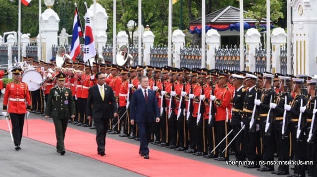 นายกฯ เปิดทำเนียบฯ ให้การต้อนรับ ประธานาธิบดีเกาหลีใต้