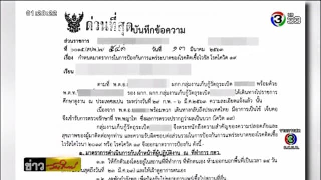 บก.น.ออกนส. ‘ด่วนที่สุด’ กำหนดมาตรการป้องกันโควิด-19 หลังพบตร.ดูงานที่สเปนติดเชื้อ