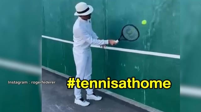 นักเทนนิสรับคำท้า 'เฟดเดอเรอร์' ทำชาเลนจ์ #tennisathome ช่วงกักตัว