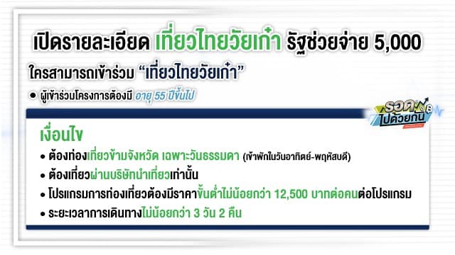 รัฐให้ 5,000! เปิดรายละเอียด เที่ยวไทยวัยเก๋า เที่ยวอย่างไรถึงใช้ให้คุ้ม