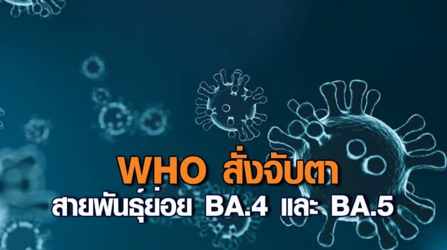 WHO สั่งจับตาโอมิครอนสายพันธุ์ย่อย BA.4 และ BA.5 เป็นพิเศษ หลังพบการเปลี่ยนแปลงสำคัญ!