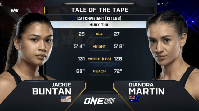 แจ็กกี บุนตัน VS ไดแอนดรา มาร์ติน | ONE FIGHT NIGHT 10 |  6 พ.ค. 66 | CH7HD