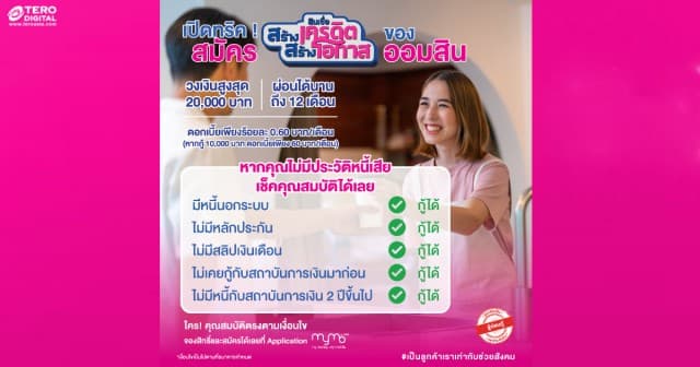 เปิดทริค! สมัคร ‘สินเชื่อสร้างเครดิต สร้างโอกาส’ จากธนาคารออมสิน ดอกเบี้ยหมื่นละ 60 บาท/เดือน  วงเงินสูงสุด 20,000 บาท