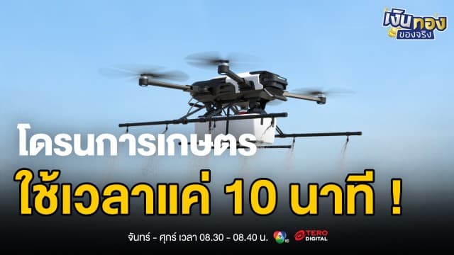 โดรนการเกษตร: นวัตกรรมเพิ่มผลผลิต ลดต้นทุน พร้อมข้อควรระวังที่ต้องรู้ | เงินทองของจริง