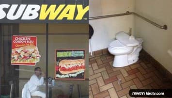 เป็นไปได้! หนุ่มมะกันสุดแหวก ฉกถังพักน้ำชักโครก ร้านอาหารดัง