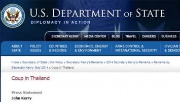 มะกันแถลงผิดหวังกองทัพไทยทำรัฐประหาร