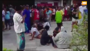 ชุลมุน ! ชาวบ้านนับพันเบียดแย่งงานเทกระจาดที่หาดใหญ่ พบสาวท้อง 8 เดือนเจ็บ