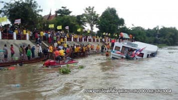 เรือ นทท.ล่มกลางแม่น้ำเจ้าพระยา หน้าวัดสนามไชย ตาย 4 สูญหายเพียบ