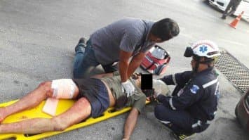 พบชายถือระเบิดในมือ ย่านคลอง 7 ปทุมธานี สุดท้ายถูกตำรวจยิงสกัดได้รับบาดเจ็บ