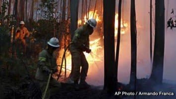 ระดมนักดับเพลิงกว่า 1,700 คนดับไฟป่าครั้งใหญ่ในโปรตุเกส 60 จุด - เสียชีวิตอย่างน้อย 39 ราย