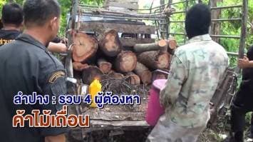 รวบทันควัน 4 ผู้ต้องหาแก๊งตัดไม้เถื่อน จ.ลำปาง พบของกลางเพียบ