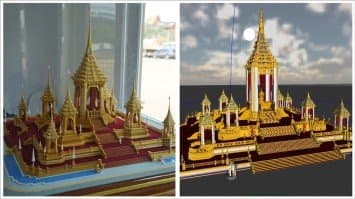 นักแอนิเมเตอร์น้อย 87 คน  รวมสร้างภาพ3D จำลองพระเมรุมาศและพระโกศจันทน์  เพื่อน้อมรำลึกในพระมหากรุณาธิคุณถึง ในหลวง ร.9