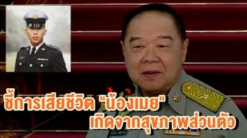 ประวิตร ชี้สาเหตุการเสียชีวิต "น้องเมย" เกิดจากสุขภาพส่วนตัว ไม่ใช่การซ่อมทำโทษจนเสียชีวิต