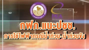 กฟภ.แนะปชช.การใช้ไฟฟ้ากรณีน้ำท่วม-น้ำท่วมขัง ‏ 