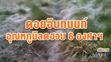 ดอยอินทนนท์อุณหภูมิลดฮวบ 6 องศาฯ เกิดปรากฏการณ์เหมยขาบบนยอดหญ้า