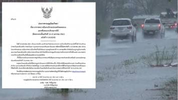 อุตุฯ ประกาศ ฉ.9 ไทยตอนบนอากาศลดฮวบ 4-6 องศา กทม.ฝนลดลงอุณหภูมิต่ำสุด 18 องศา