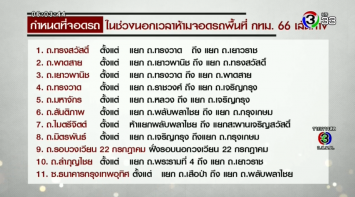 กทม.แจงจัดเก็บค่าจอดรถบนถนน 66 สาย มีนานกว่า 26 ปี 