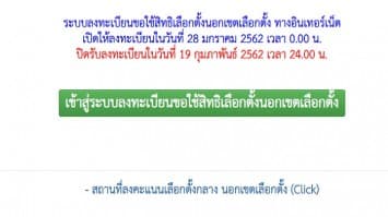 วันแรก! กกต. เปิดให้ลงทะเบียนขอใช้สิทธิเลือกตั้งล่วงหน้าแล้ว ถึงวันที่ 19 ก.พ.นี้