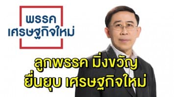 ส.ส.พรรคเศรษฐกิจใหม่ ยื่น กกต. ยุบพรรคตัวเอง เชื่อ มีคนนอกครอบงำ