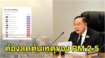 'บิ๊กป้อม' สั่งหน่วยงานที่เกี่ยวข้อง เร่งรับมือ PM 2.5 ชี้ต้องลดต้นเหตุของปัญหา