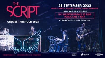 The Script เตรียมขนทุกเพลงฮิต เปิดคอนเสิร์ตใหญ่ในเมืองไทยอีกครั้ง กับ “The Script Greatest Hits Live in Bangkok”