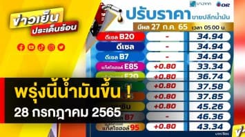 พรุ่งนี้น้ำมันขึ้น ! สูงสุด 80 สตางค์ต่อลิตร มีผล 28 ก.ค. 65