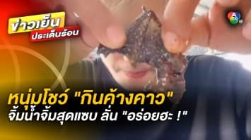 โผล่อีก ! หนุ่มทำคอนเทนต์ กินค้างคาวโชว์ อ้างค้างคาวจากต้นตาล ไม่ใช่ถ้ำ