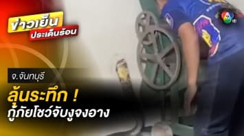 ลุ้นระทึก ! กู้ภัยโชว์ลีลา จับงูจงอางยาว 4 เมตร ด้วยมือเปล่า จ.จันทบุรี