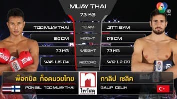 พ็อกบิล ท็อดมวยไทย vs กาลิป เซลิค ในศึก “fairtex fight x ไทวัสดุ 4 champions tournament” (4 ก.พ. 66)