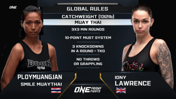 พลอยเมืองจันทร์ สมายด์มวยไทย vs อิโอนี ลอว์เรนซ์ | ONE ลุมพินี | 17 ก.พ. 66 | Ch7HD