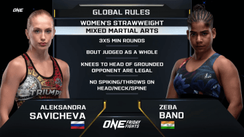 อเล็กซ์ซานดรา ซาวิชีวา vs เซบา บาโน | ONE ลุมพินี | 17 ก.พ. 66 | Ch7HD