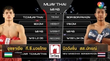 อุซซาเอีย ที.ซี.มวยไทย vs นิววังจั่น สส.ปกรณ์ ในศึก “Fairtex Fight X ไทวัสดุ 4 Champions Tournament” (18 มี.ค. 66)