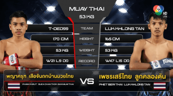 พญาครุฑ เสือจันถกบ้านมวยไทย VS เพชรเสรีไทย ลูกคลองตัน “Fairtex Fight X ไทวัสดุ 4 Champions Tournament” (01 เม.ย. 66)