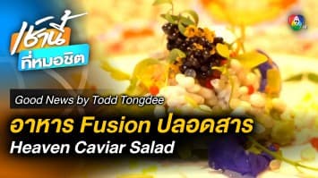 อาหาร Fusion ปลอดสารพิษ Heaven Caviar Salad | Good News by Todd Tongdee