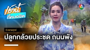 ประชดปลูกต้นกล้วยกลางถนน พังนาน 2 ปี ไม่ซ่อม จ.นนทบุรี | บี คลายทุกข์