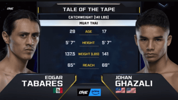  เอ็ดการ์ ทาบาเรส VS โจฮัน กาซาลี | ONE FIGHT NIGHT 17 | 9 ธ.ค. 66 | CH7HD