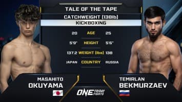 มาซาฮิโตะ โอกุยามา vs เทเมียร์ลัน เบ็กมูซาเอฟ | ONE ลุมพินี 51 | 9 ก.พ. 2567 | Ch7HD