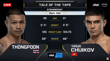 ทองพูน พีเค.แสนชัย vs ทีมูร์ ชูอิคอฟ | ONE FIGHT NIGHT 19 | 17 ก.พ. 67 | CH7HD