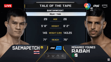 เสมาเพชร แฟร์เท็กซ์ vs โมฮาเหม็ด ยูเนส ราบาห์ | ONE FIGHT NIGHT 19 | 17 ก.พ. 67 | CH7HD