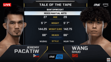 เจเรมี ปาคาทิว vs หวัง เฉ่า | ONE FIGHT NIGHT 21 | 6 เม.ย. 67 | CH7HD