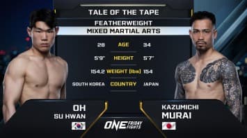 โอ ซู ควอน vs คาซูมิชิ มูราอิ | ONE ลุมพินี 59 | 19 เม.ย. 2567 | Ch7HD